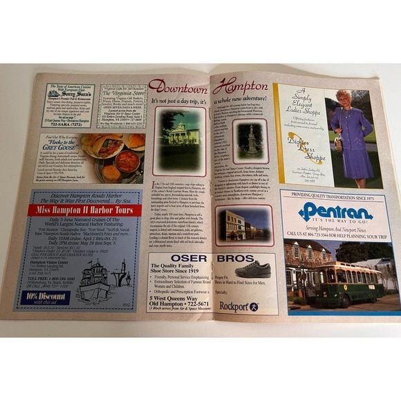Historic Hampton Fishermans Wharf 1994 Visitors Guide Ad Advertisement Map Bookl - Picture 6 of 7